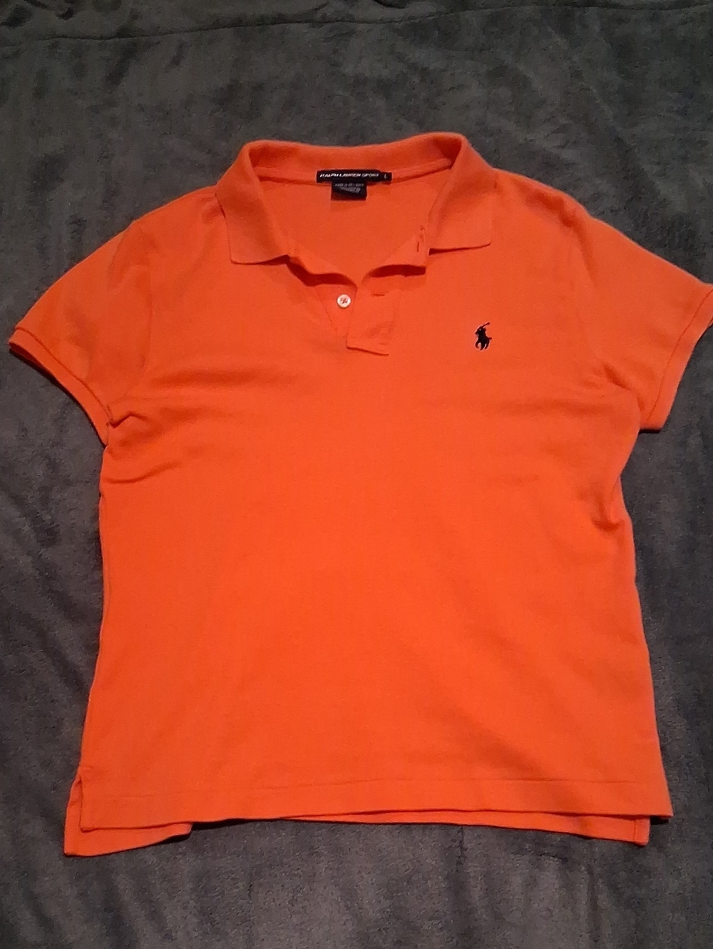 Ralph Lauren Kids Bright Orange Polo with Navy Pony